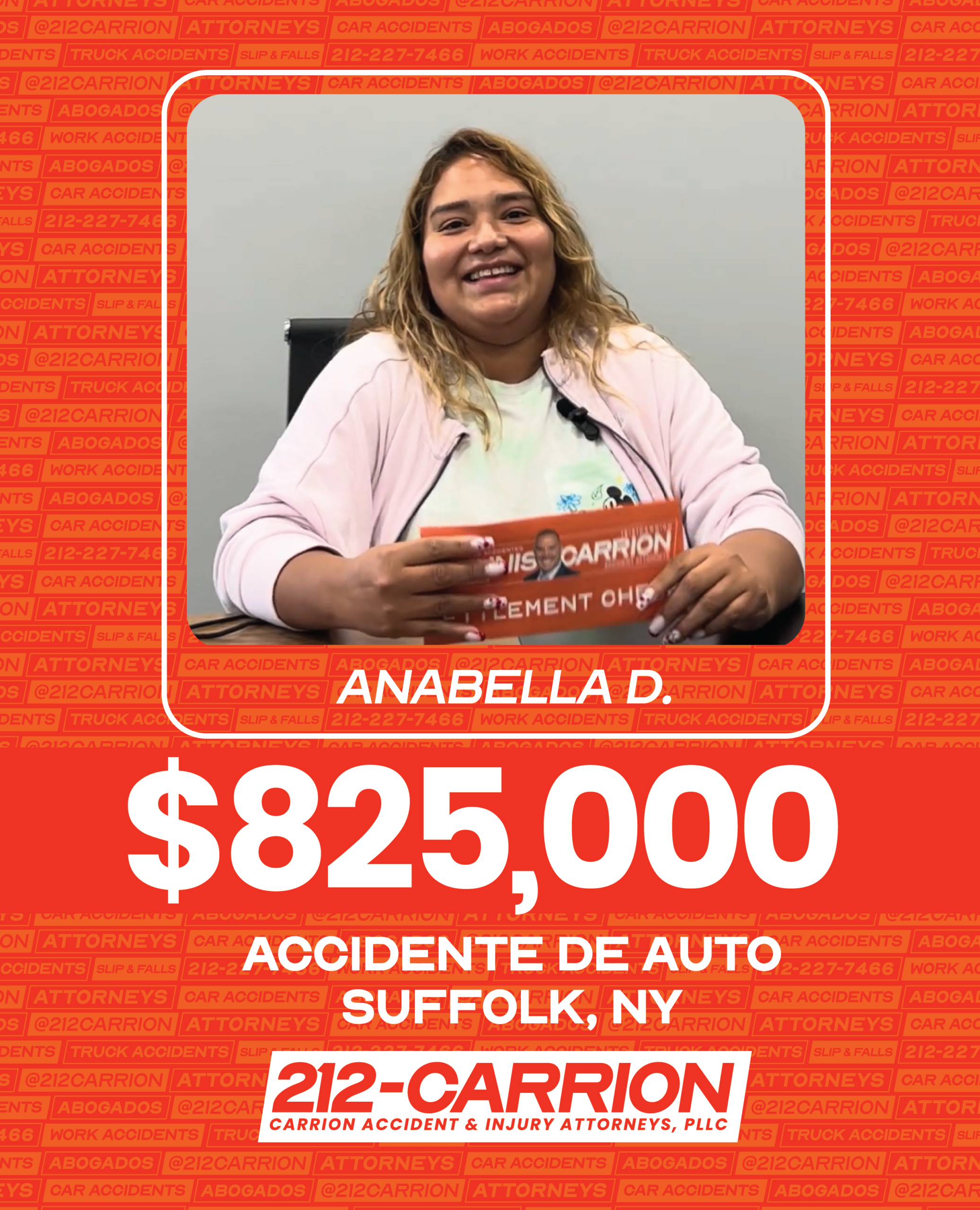 $825,000 Accidente de Auto Suffolk, NY