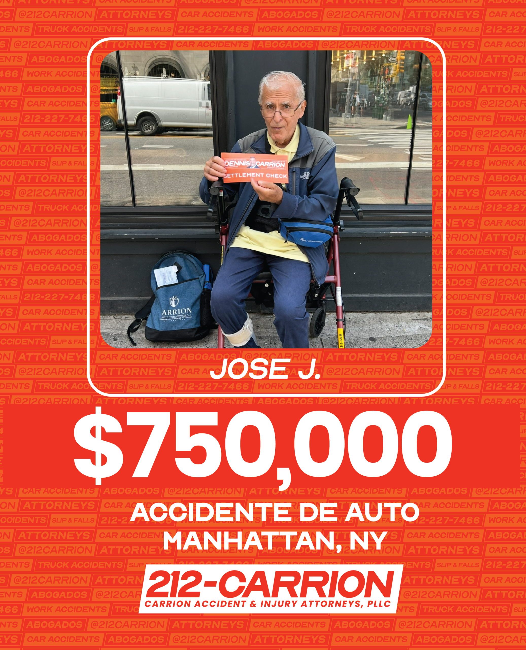$750,000 Accidente de Auto Manhattan, NY