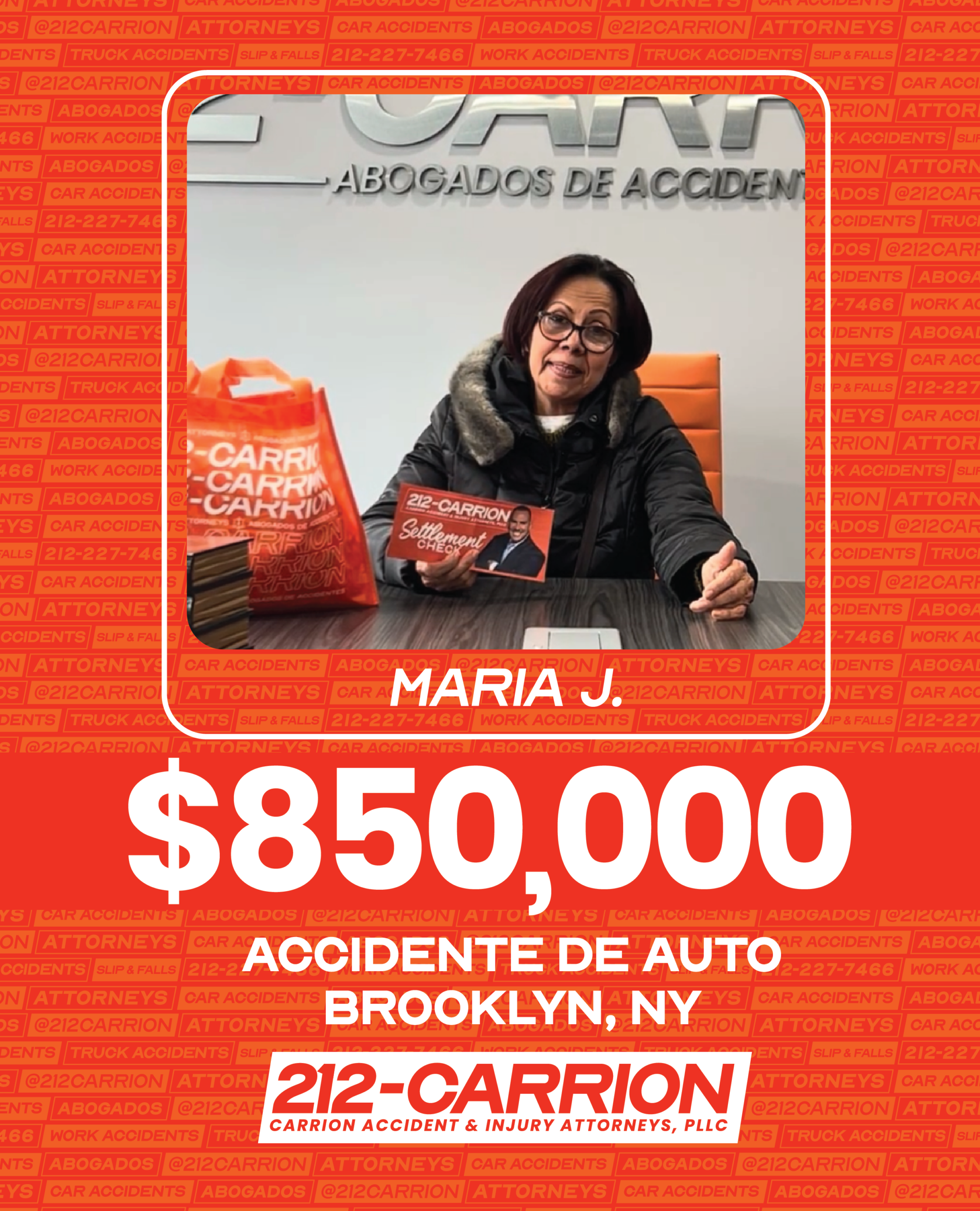 $850,000 Accidente de Auto Brooklyn, NY