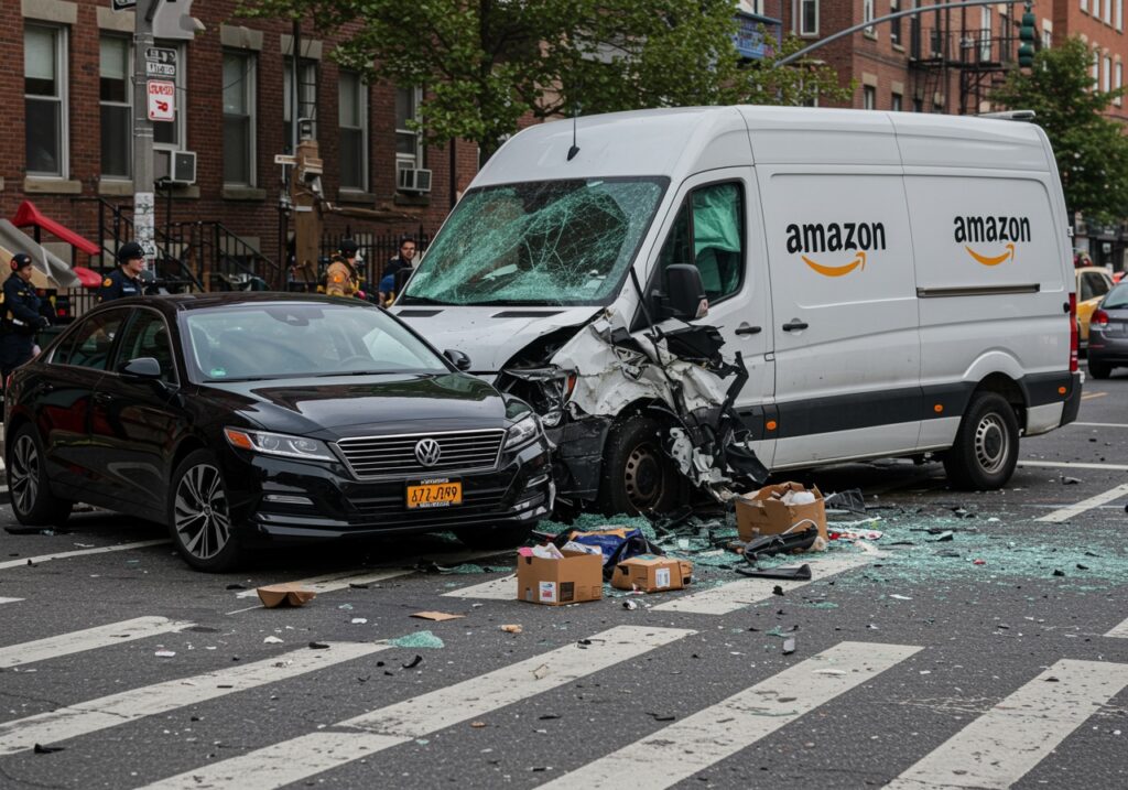 Amazon delivery van accident lawyer Queens